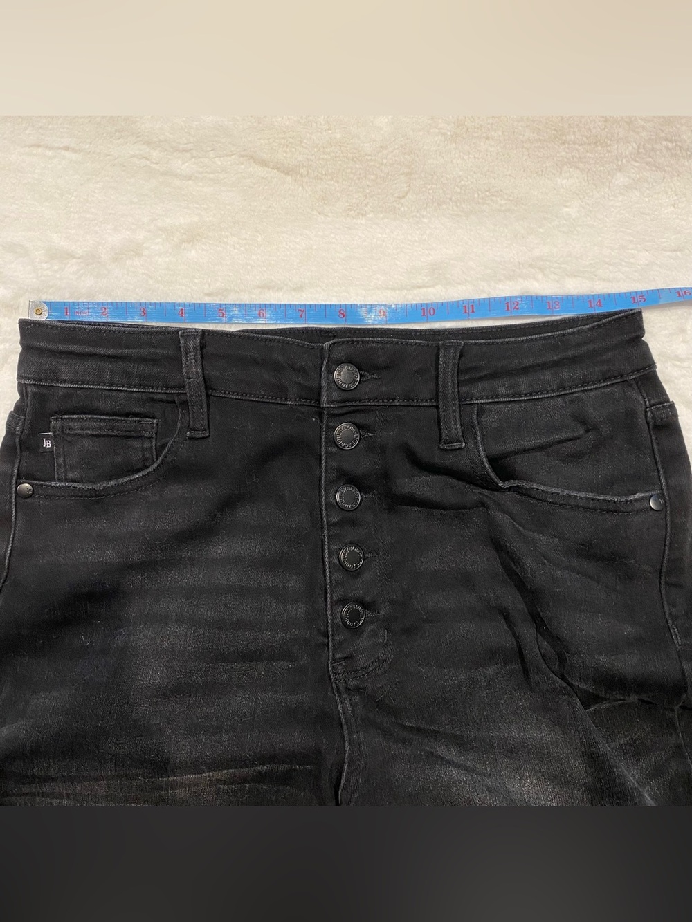 (11) Judy Blue Wide Leg Crop Jean Perfect Storm Black High Waist 30 Cropped - Picture 8 of 14